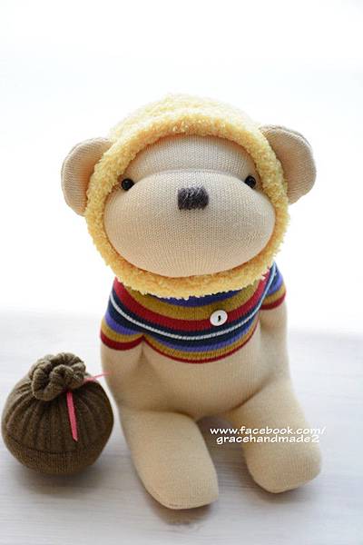 襪子娃娃376號蜂蜜熊