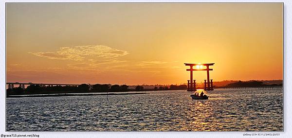 [遊|景]日本靜岡縣浜松巿 浜名湖 弁天島 位在海中的紅色鳥