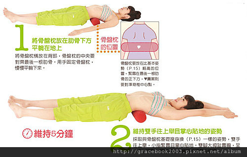 Grace心想願成俱樂部 保健周刊24 分享每日5分鐘骨盤枕操 平衡脊椎兩側能量 一週腰瘦10公分的作法 Grace心想愿成俱樂部