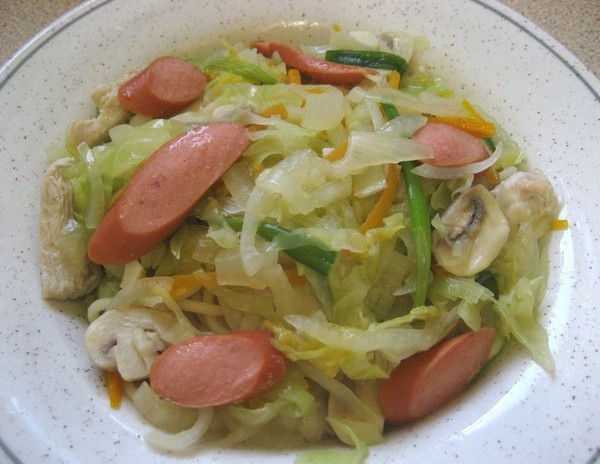 雞肉蔬菜炒麵(二)