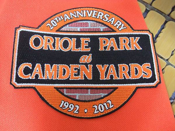 Baltimore Orioles 2012 Alternate (R) - Camden Yards 20周年Patch.JPG