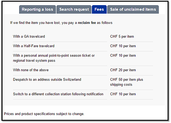 SBB - loss and found reclaim fee.PNG