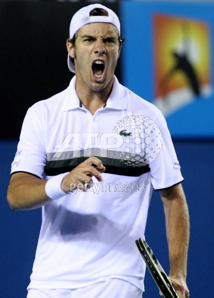Richard Gasquet of France gestures  at the Australian Open.jpg