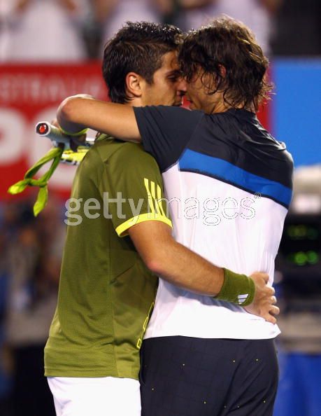 Rafael Nadal  embraces  Fernando Verdasco at Australian Open2.jpg