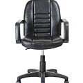 吉加吉 短背方條 皮面電腦椅 型號1023