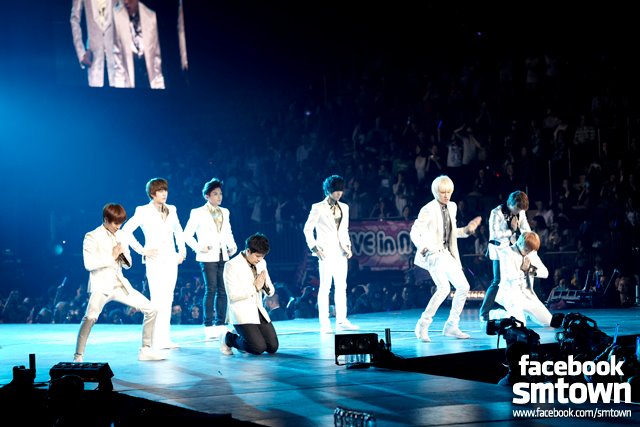 Super Junior on the stage.