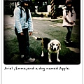 Ariel ,Emma and a dog named Apple