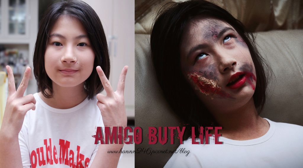 ▌AmigoX素人來仿妝▌我最愛的陰屍路.活屍腐爛妝-我恨編劇殺了”他”❤