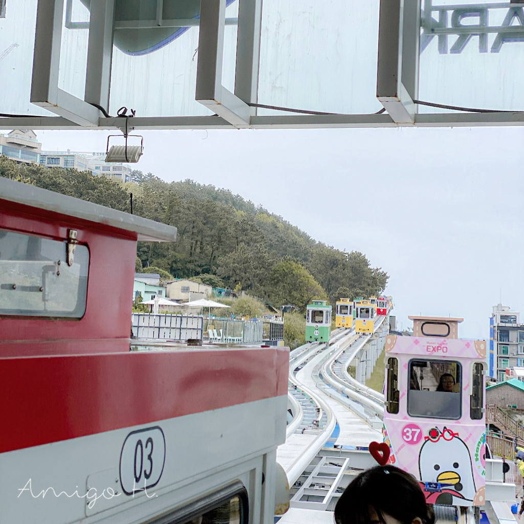 釜山自由行 海雲台 天空膠囊列車 龍宮拉麵 青沙浦咖啡廳