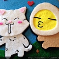 [不織布手作物]--貓咪與蛋的愛情承諾