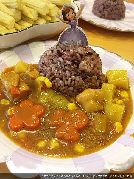 淋上咖哩醬,公主皇家咖哩飯完成 淋上咖哩醬,公主皇家咖哩飯完成