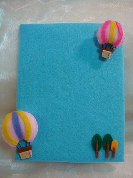 [不織布手作物]--熱氣球相框