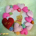 [不織布小物]--愛心糖糖門牌圈