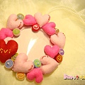 [不織布小物]--愛心糖糖門牌圈