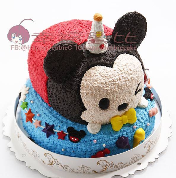 03-E1332 全身立體雙層-米奇 慶生趴 [6、8、10、12吋] #米奇 #TSUMTSUM.jpg