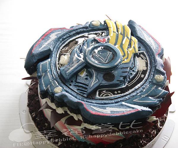 08-I1499 浮雕塑形蛋糕-戰鬥陀螺 天翼戰神 [8、10、12吋] #油畫#浮雕 (2).jpg