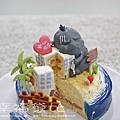 44-T3510 塑形蛋糕3D-孤島上的Q版哥吉拉 好屋不買嗎 [6、8吋] #恐龍#怪獸#哥吉拉#果凍 (5).jpg