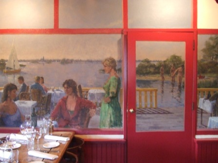 餐廳牆上的壁畫