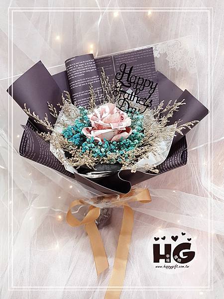 600 single rose and dry flowers bouquet_1.jpg