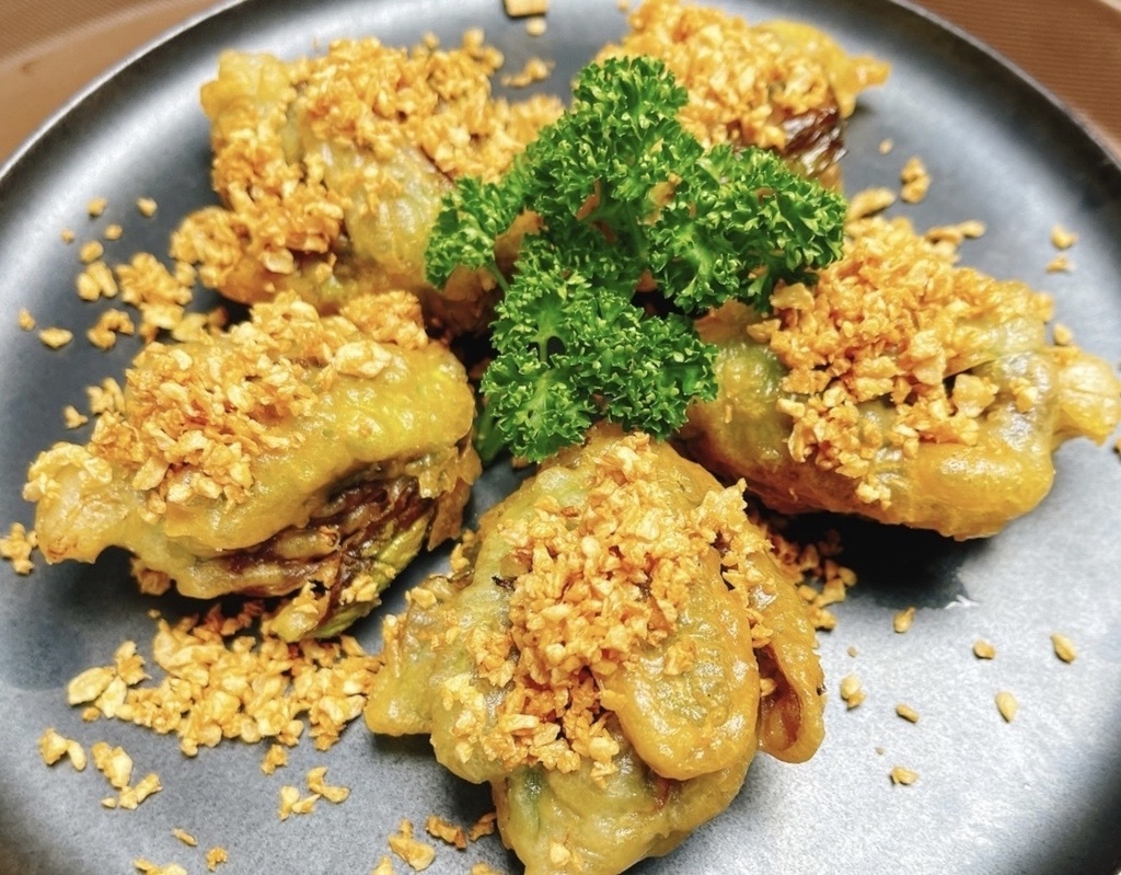 點水樓2022新菜單 春季新菜限定料理 蒜香酥炸百香果花1.jpg