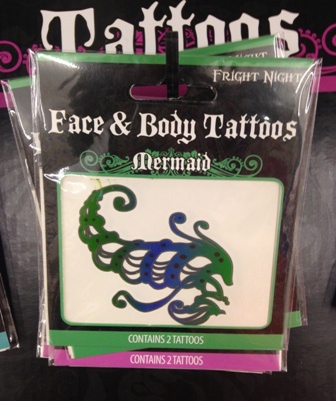 Fright Night Face & Body Tattoos Collection, Mermaid.JPG