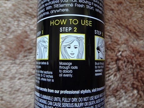 TRESemme Dry Shampoo (Renewing) 4.JPG