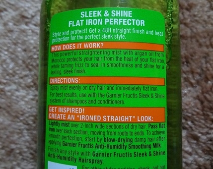 Garnier Fructis Style Sleek %26; Shine Flat Iron Perfector Straightening Mist 3.JPG