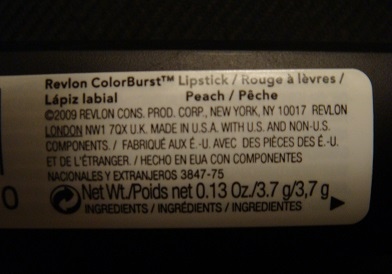 Revlon ColorBurst Lipstick, 075 Peach 3.JPG