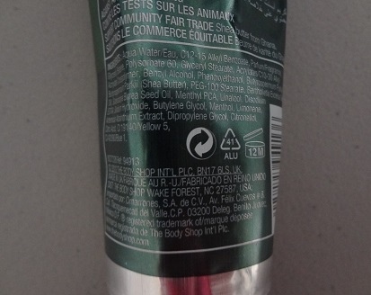 The Body Shop (美體小舖) Absinthe Purifying Hand Cream 5.JPG