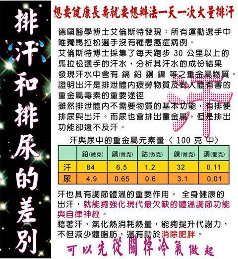 一天一次大量排汗 一天一次大量排汗