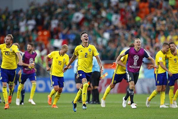 2018年世界盃小組賽第三輪墨西哥0:3瑞典：瑞典以3：0獲勝，分組積分6分，以淨勝球躍上分組第一，隊史第4度從分組賽出線。