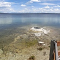 geyser under Yellowstone Lake