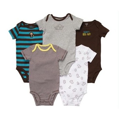 CTB022  short sleeve 5-pack bodysuits 5