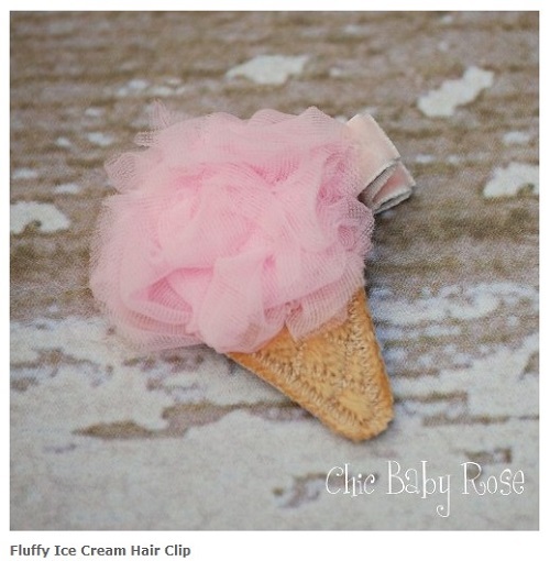 Fluffy Ice Cream Hair Clip