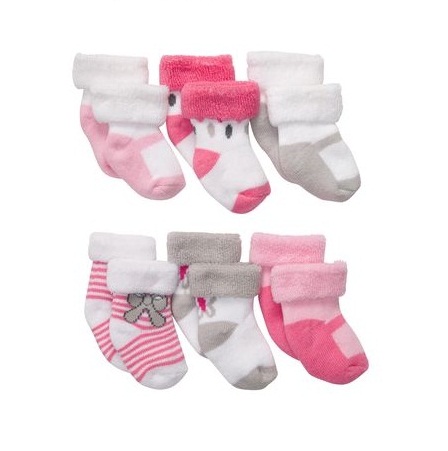 6-pack terry Toll socks-