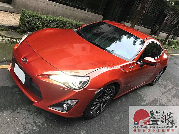 已售出 藤原皓嚴選中古車 12年toyota 86 火焰橘limited版 人人都開得起的平價跑車cp值超高 底盤超穩 超紮實重點是只要69 8萬心動不如馬上行動