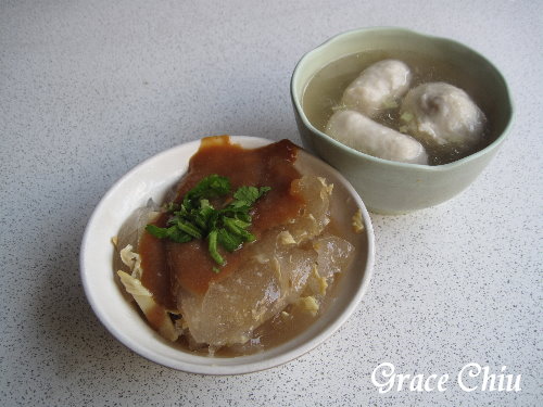 龍都冰菓前一旁的好吃肉圓&魚丸湯