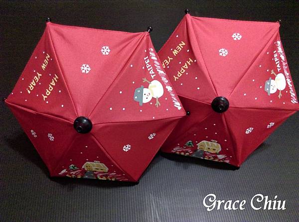 雪人傘(紅) 小傘 迷你傘 裝飾傘 小傘彩繪