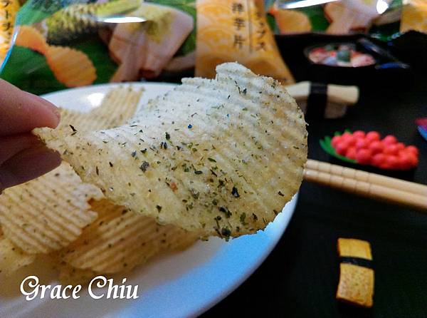 卡廸那波浪洋芋片 和風海苔山葵口味 追劇零食