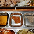 桔醋水梨醬 大醬 椒鹽 八色烤肉mini 팔색삼겹살 台北101美食街 一人份韓國烤肉
