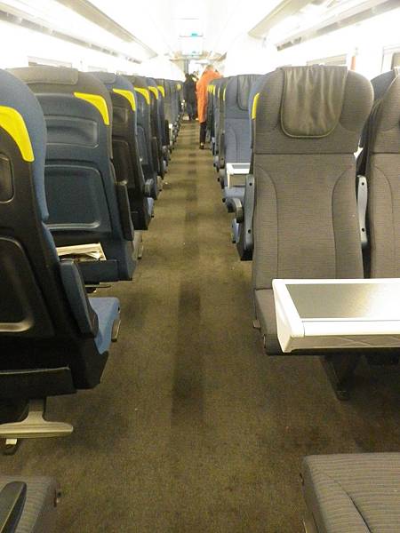 歐洲之星(Eurostar)座位方向採不規則安排
