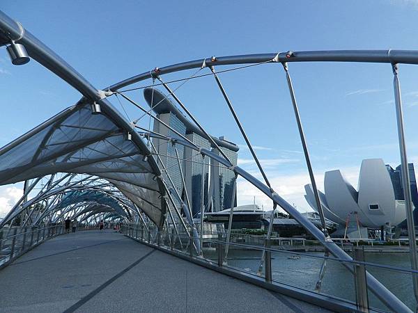 【遊】新加坡★螺旋橋The Helix Bridge。金沙購物廣場The Shopper at Marina Bay Sands★搭地鐵旅行。自助行程。自由行