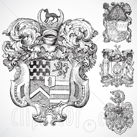 77536-Royalty-Free-RF-Clipart-Illustration-Of-A-Digital-Collage-Of-Four-Ornate-Gothic-Coat-Of-Arms-Shields.jpg