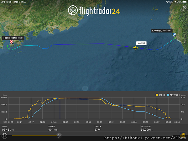 20190304  KA453  KHH-HKG