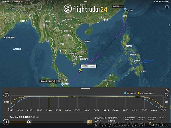 20230425  MH366  KUL-TPE