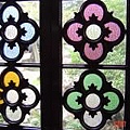 蘇州園林的趣味(7):獅子林的彩色花窗入畫來4(96.7.26)