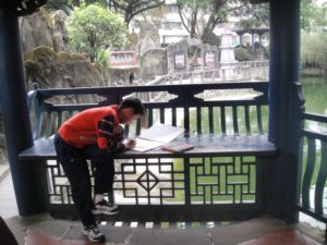 板橋,林家花園畫畫(102.2.5) 板橋,林家花園畫畫(102.2.5)