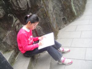 板橋,林家花園畫畫(102.2.5) 板橋,林家花園畫畫(102.2.5)