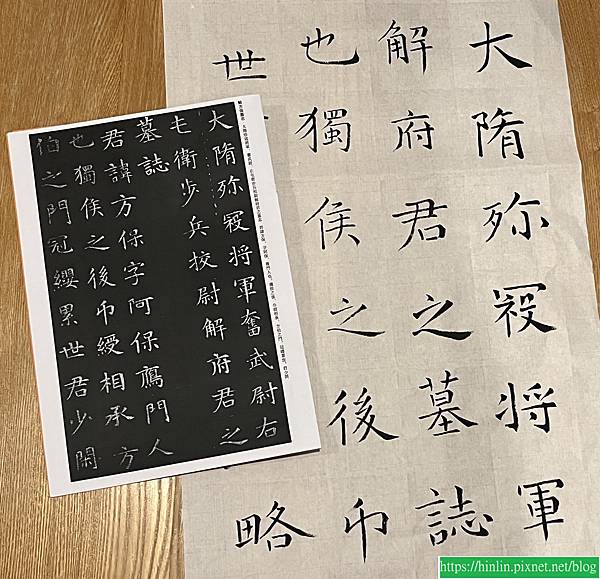 書法真書篇 5 ~ 臨隋解方保墓誌(113.3.26)