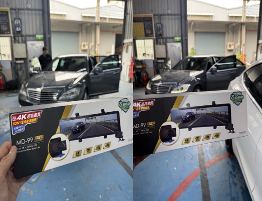 DOD電子後視鏡真4K安裝實測分享 [w221車主]